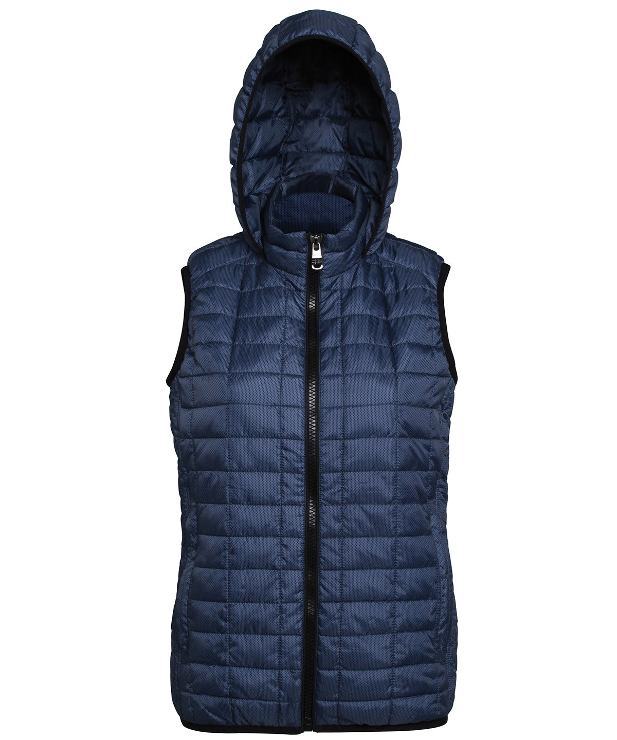 Women's honeycomb hooded gilet