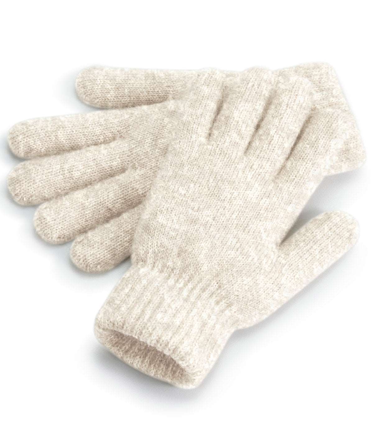 Cosy ribbed-cuff gloves