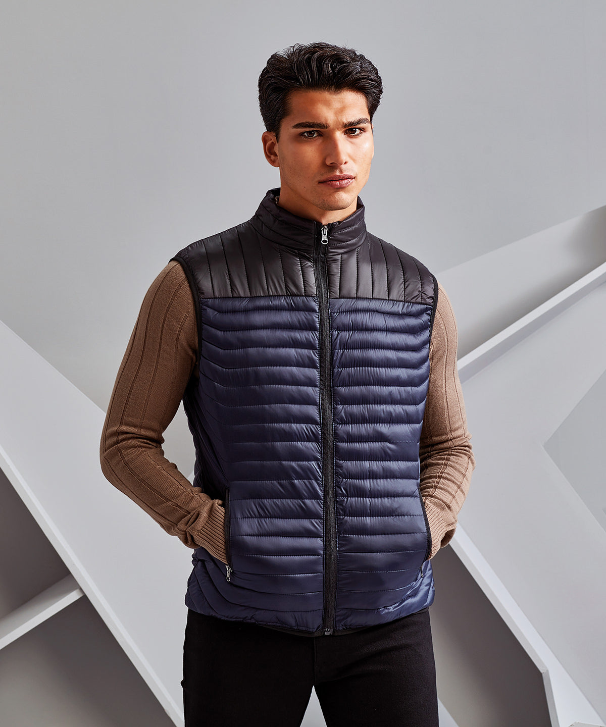 Domain two-tone gilet