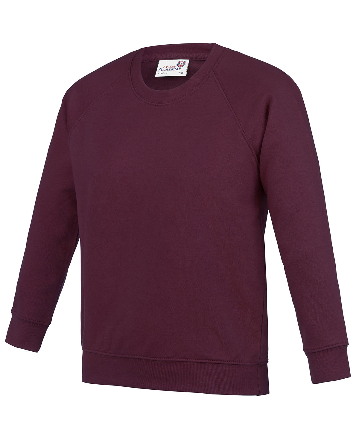 Academy Burgundy - Kids Academy raglan sweatshirt - GarmentEmbroidery