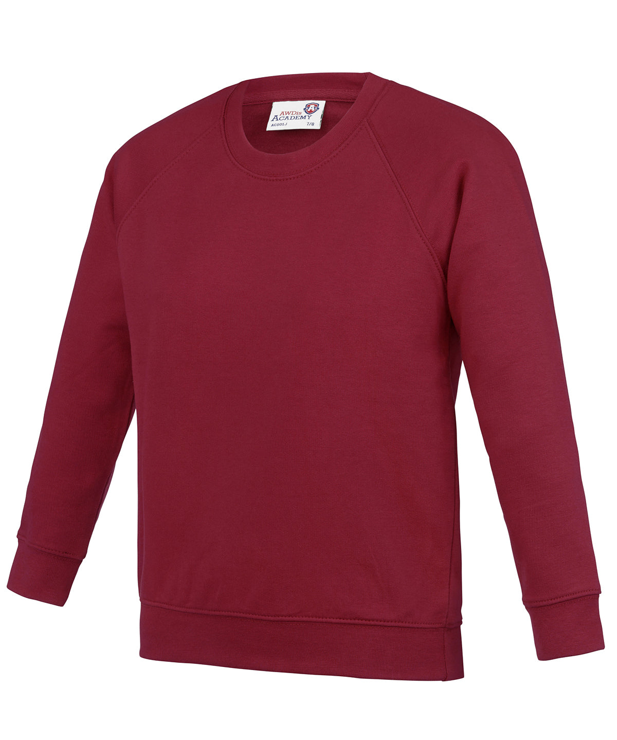 Academy Claret - Kids Academy raglan sweatshirt - GarmentEmbroidery