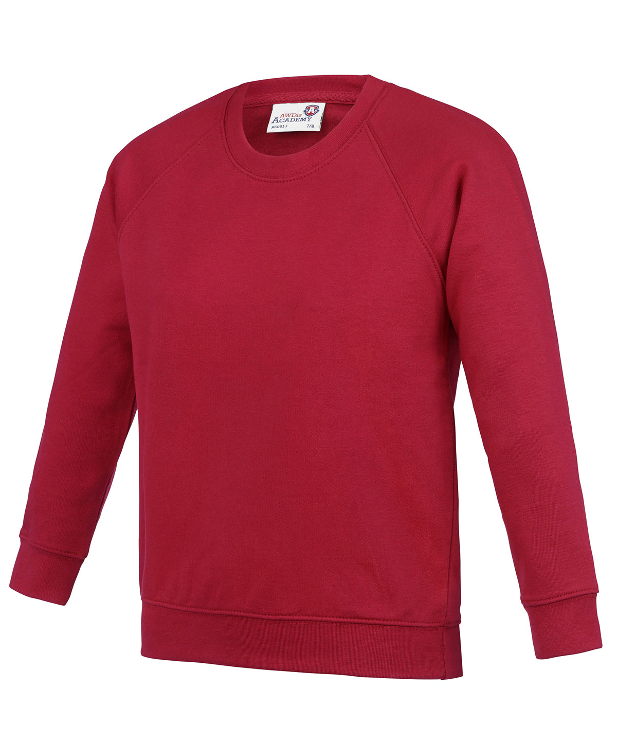 Academy Red - Kids Academy raglan sweatshirt - GarmentEmbroidery