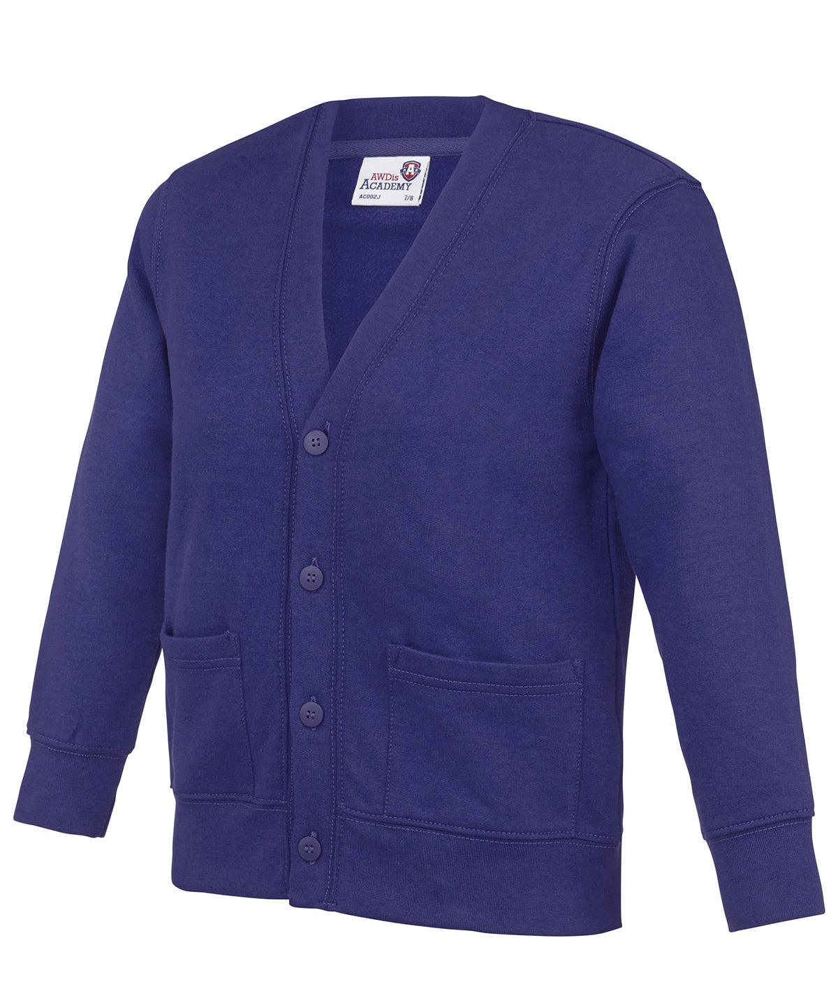 Academy Purple - Kids Academy cardigan - GarmentEmbroidery