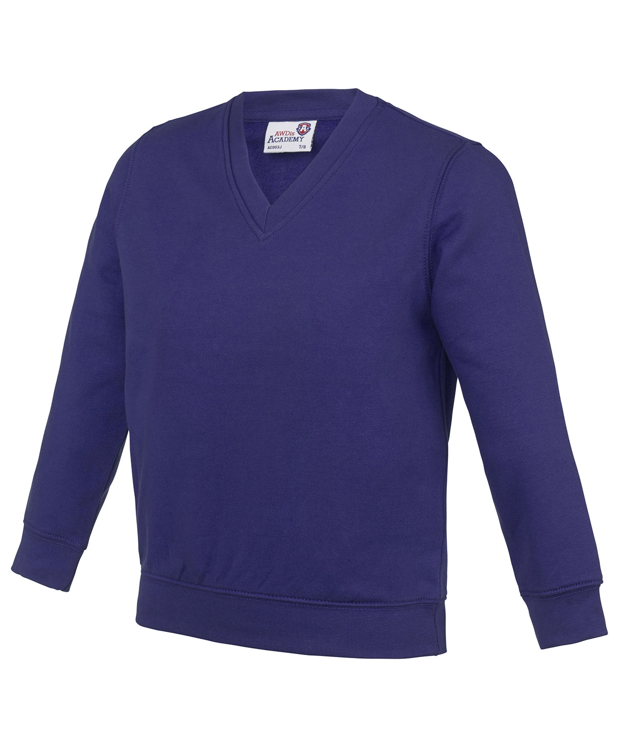 Academy Purple - Kids Academy v-neck sweatshirt - GarmentEmbroidery