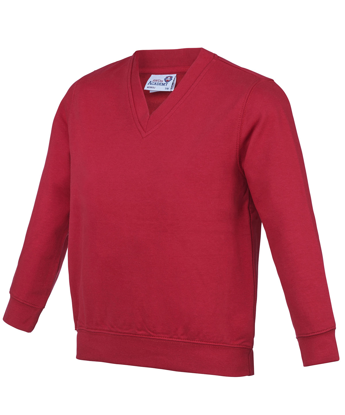 Academy Red - Kids Academy v-neck sweatshirt - GarmentEmbroidery