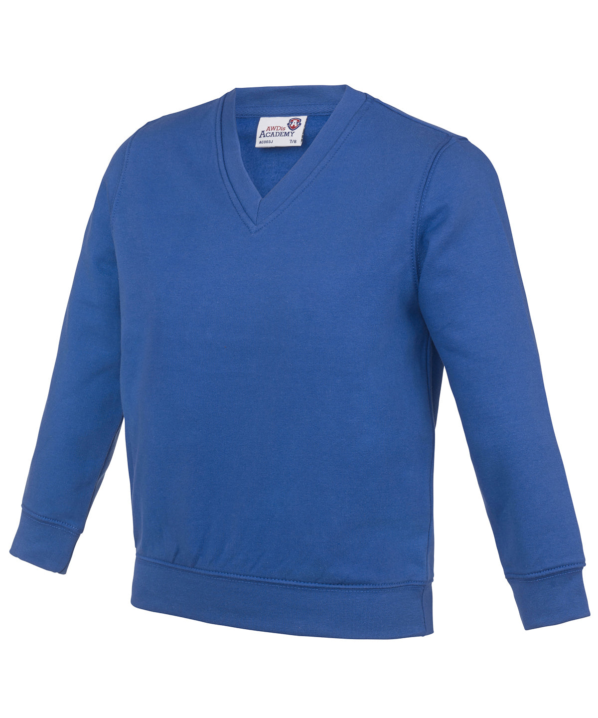 Academy Royal Blue - Kids Academy v-neck sweatshirt - GarmentEmbroidery