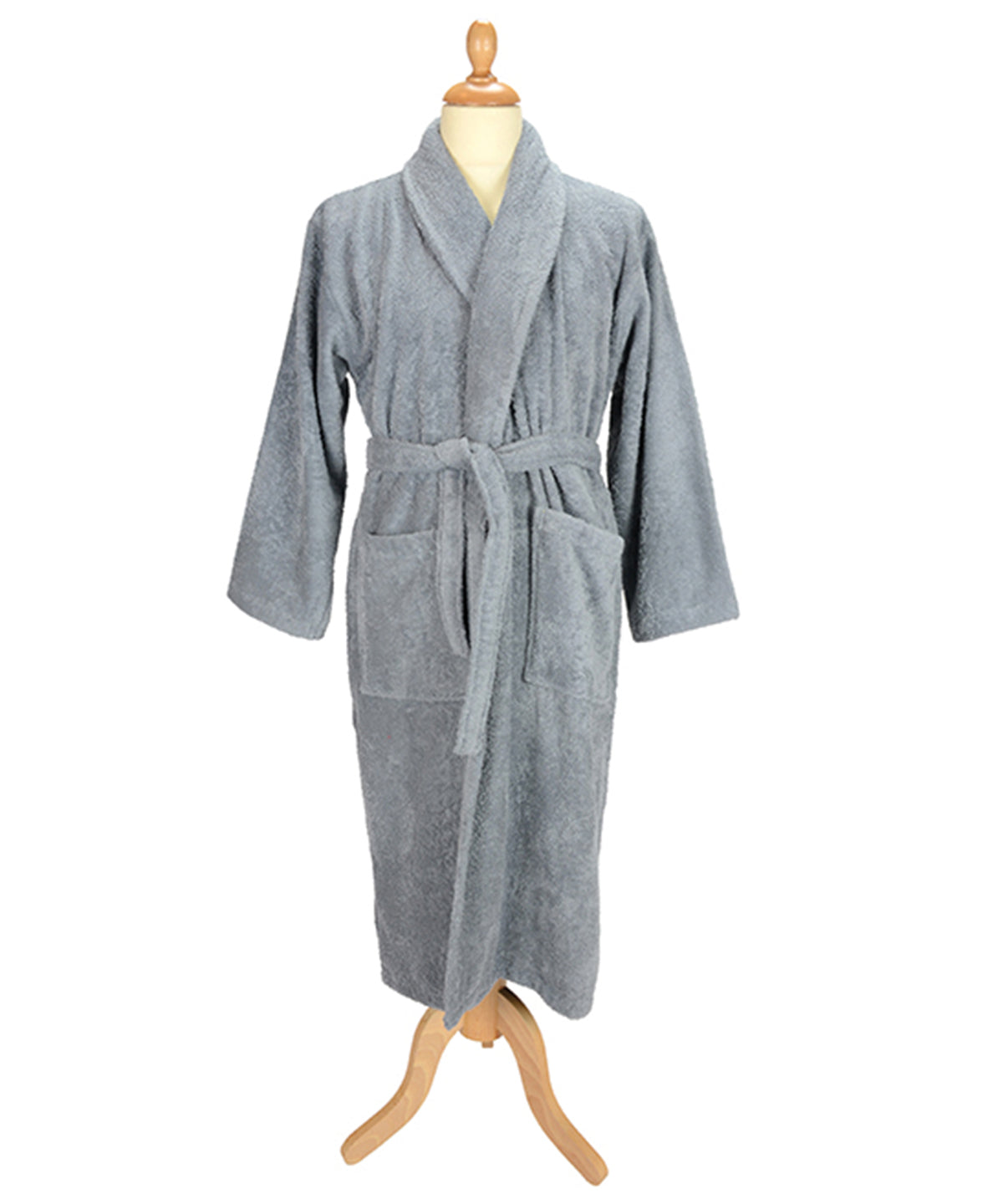 Anthracite Grey - ARTG® Bath robe with shawl collar - GarmentEmbroidery