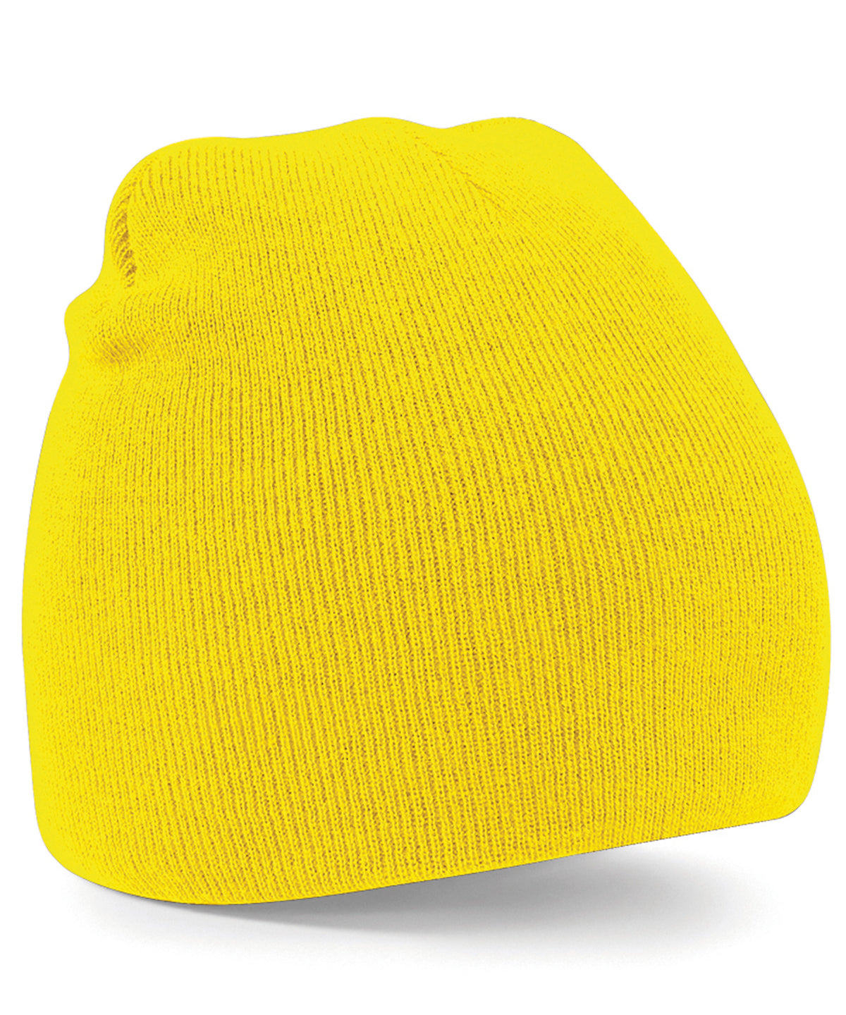 Yellow - Two-tone pull-on beanie - GarmentEmbroidery