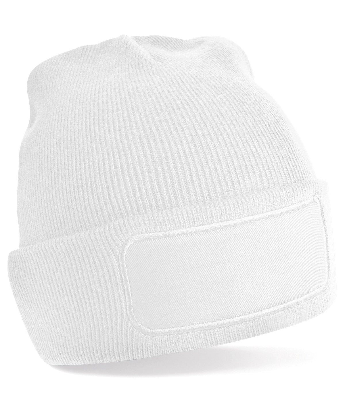 White - Original patch beanie - GarmentEmbroidery