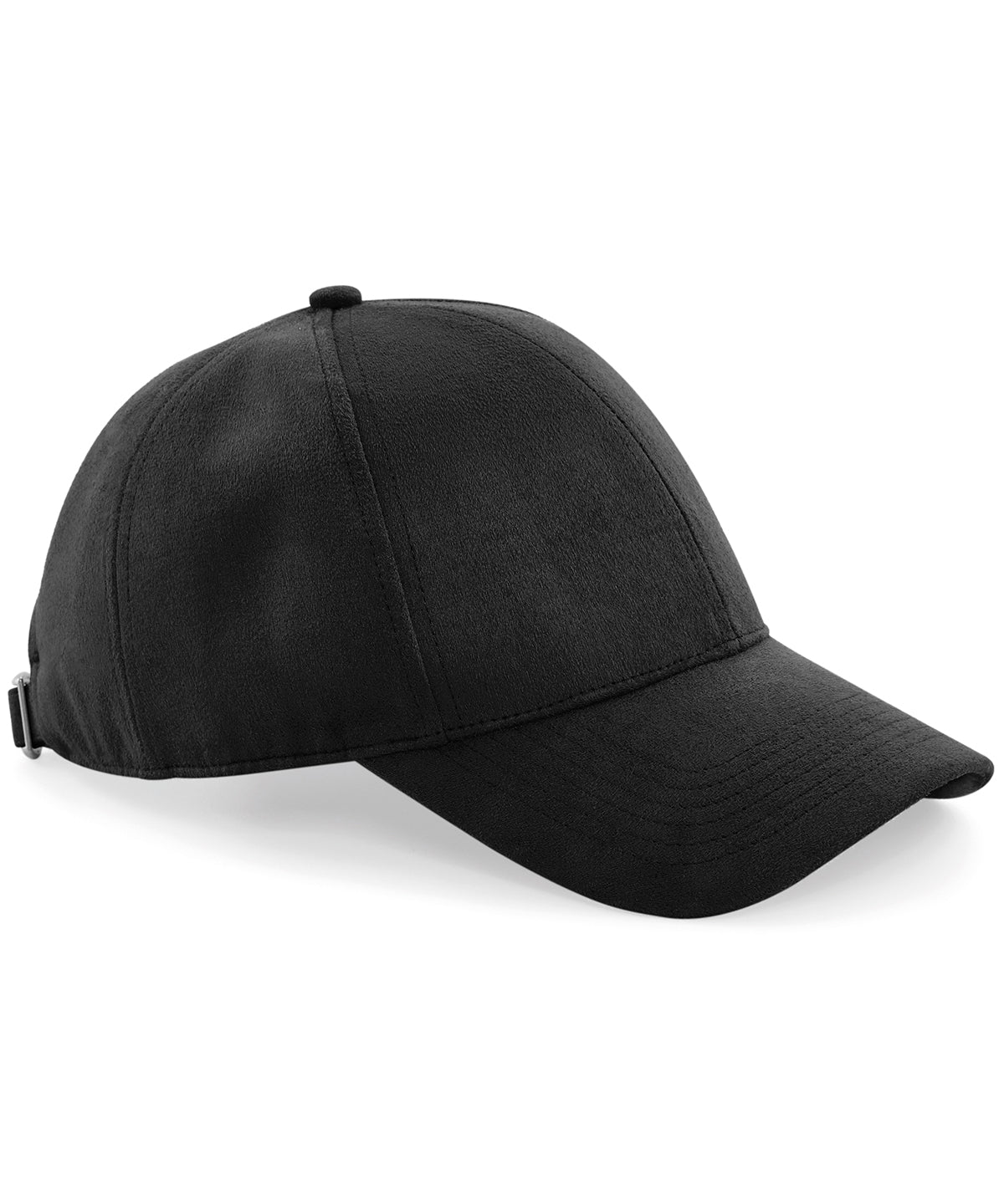 Black - Faux suede 6-panel cap - GarmentEmbroidery