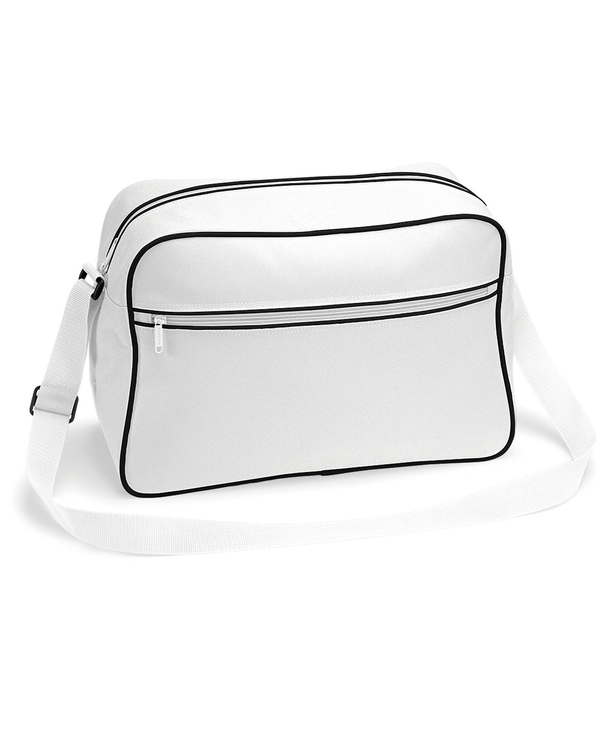 White/Black - Retro shoulder bag - GarmentEmbroidery