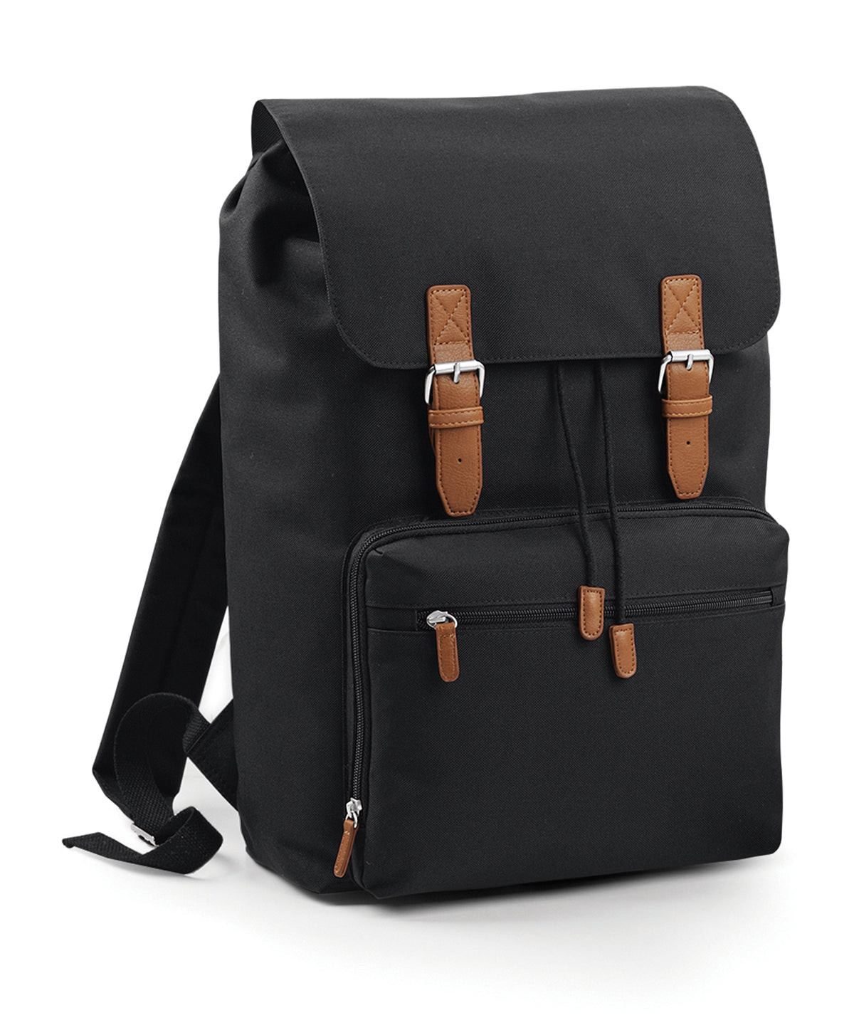 Black - Vintage laptop backpack - GarmentEmbroidery