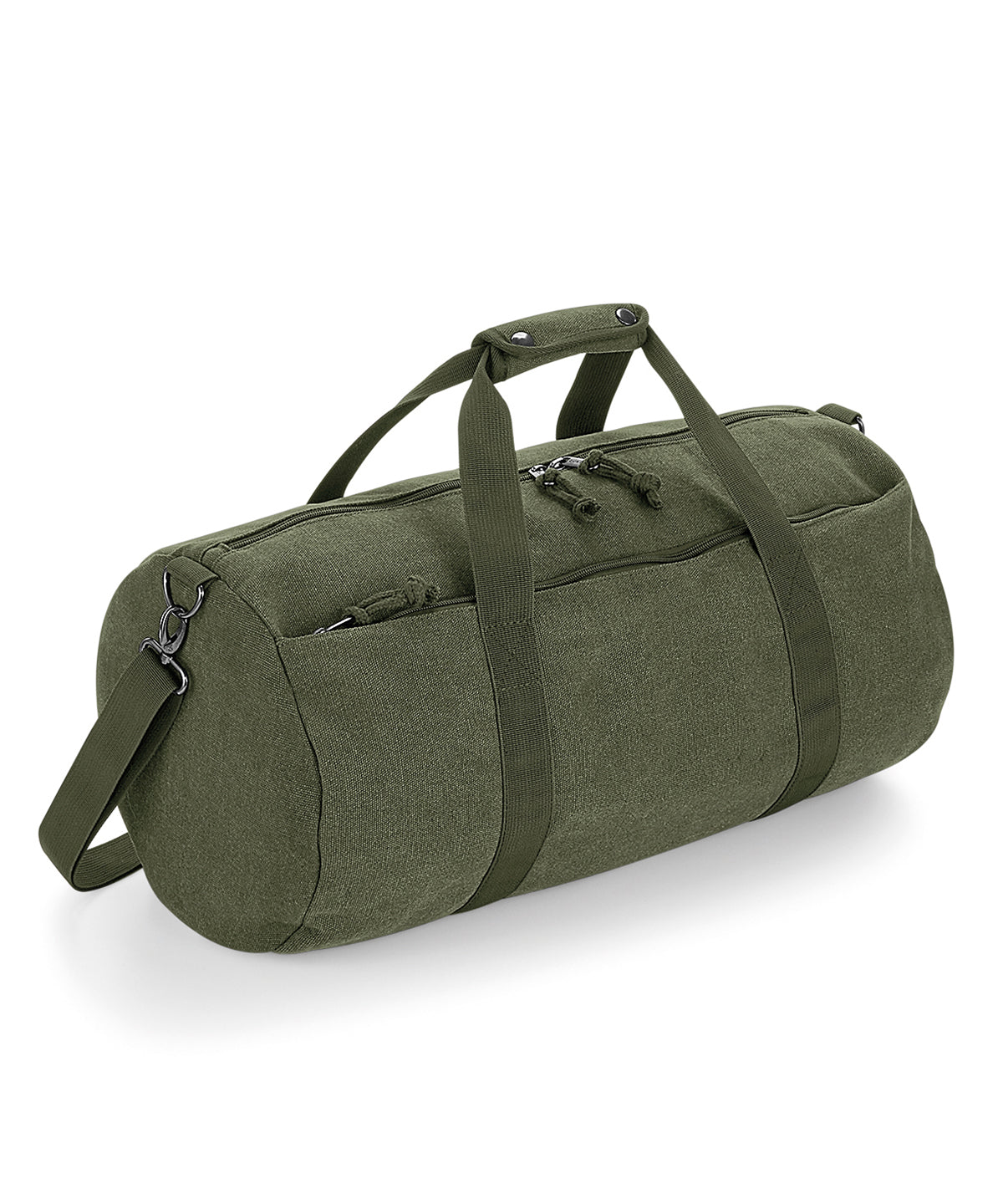 Vintage Military Green - Vintage canvas barrel bag - GarmentEmbroidery