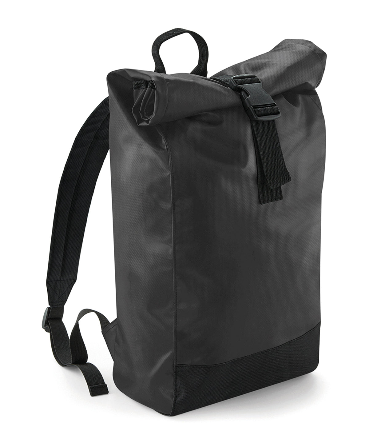 Black - Tarp roll-top backpack - GarmentEmbroidery