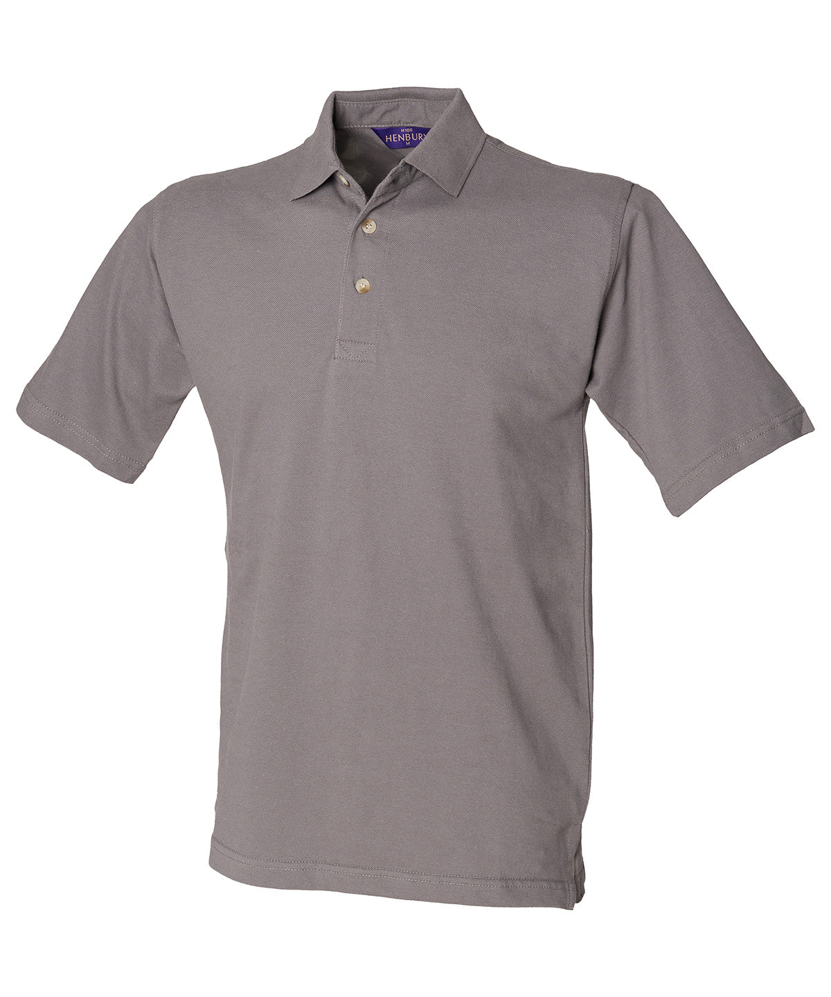 Classic cotton piqué polo with stand-up collar