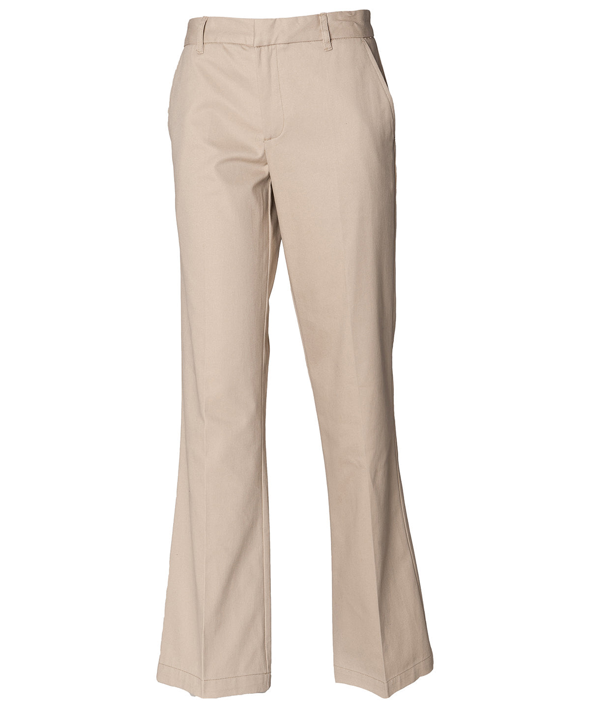 Women's Teflon®-coated flat front trousers