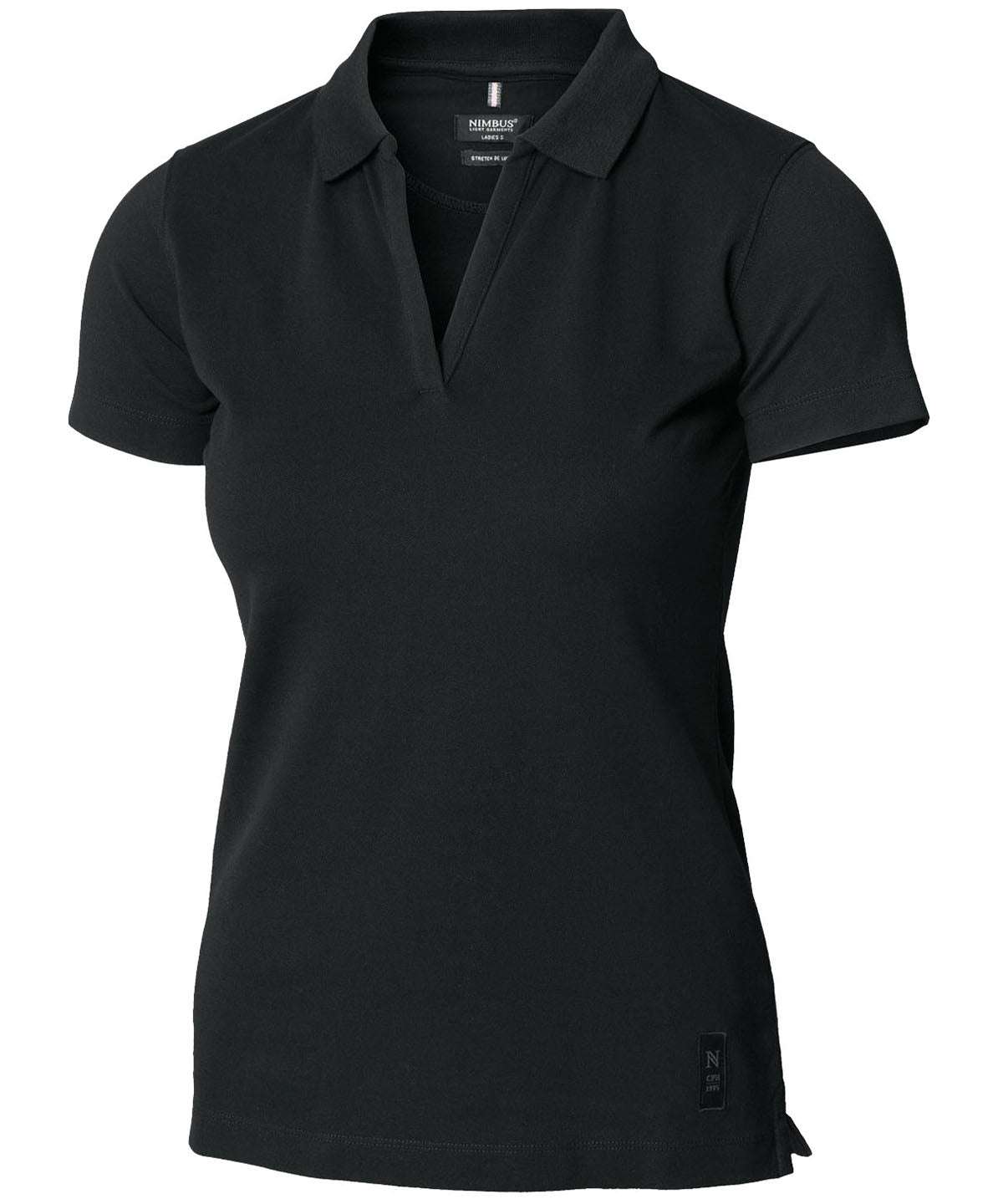 Black - Women's Harvard stretch deluxe polo shirt - GarmentEmbroidery