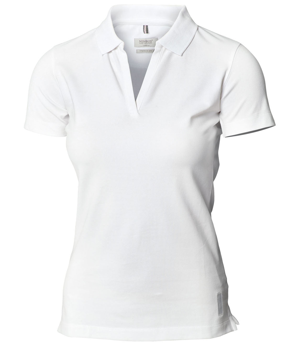 White - Women's Harvard stretch deluxe polo shirt - GarmentEmbroidery