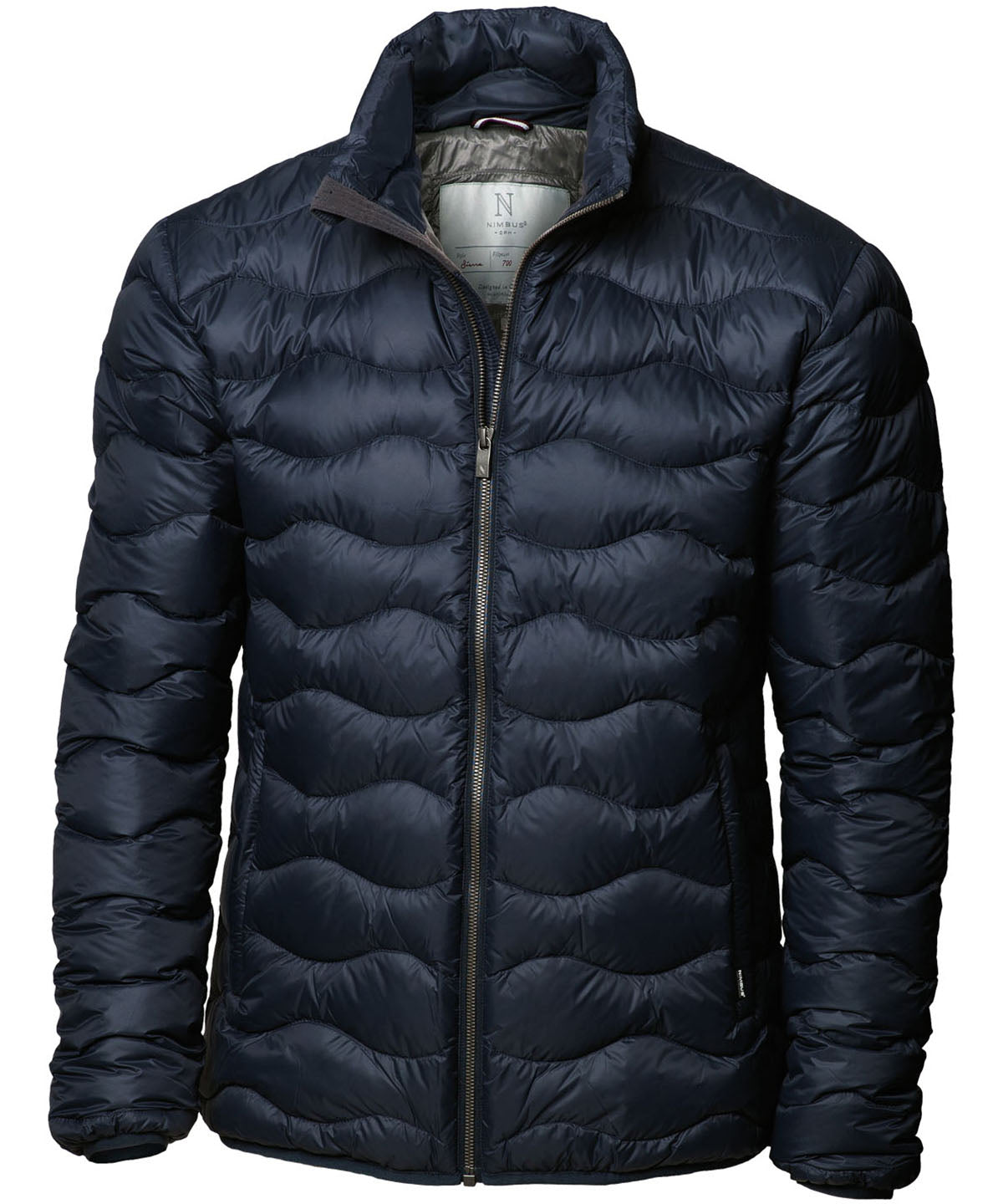 Navy - Sierra down jacket - GarmentEmbroidery