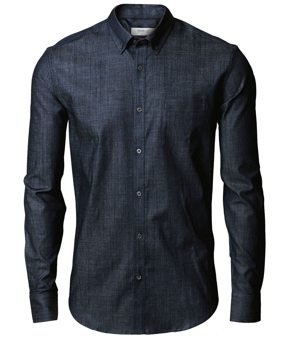 Indigo Blue - Torrance denim slim fit shirt - GarmentEmbroidery