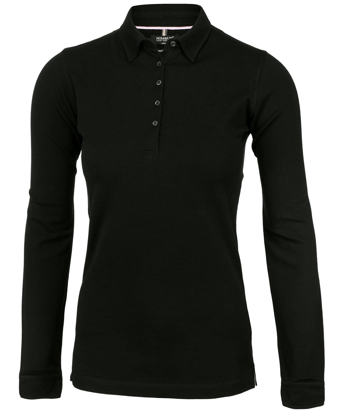 Black - Women's Carlington deluxe long sleeve polo - GarmentEmbroidery