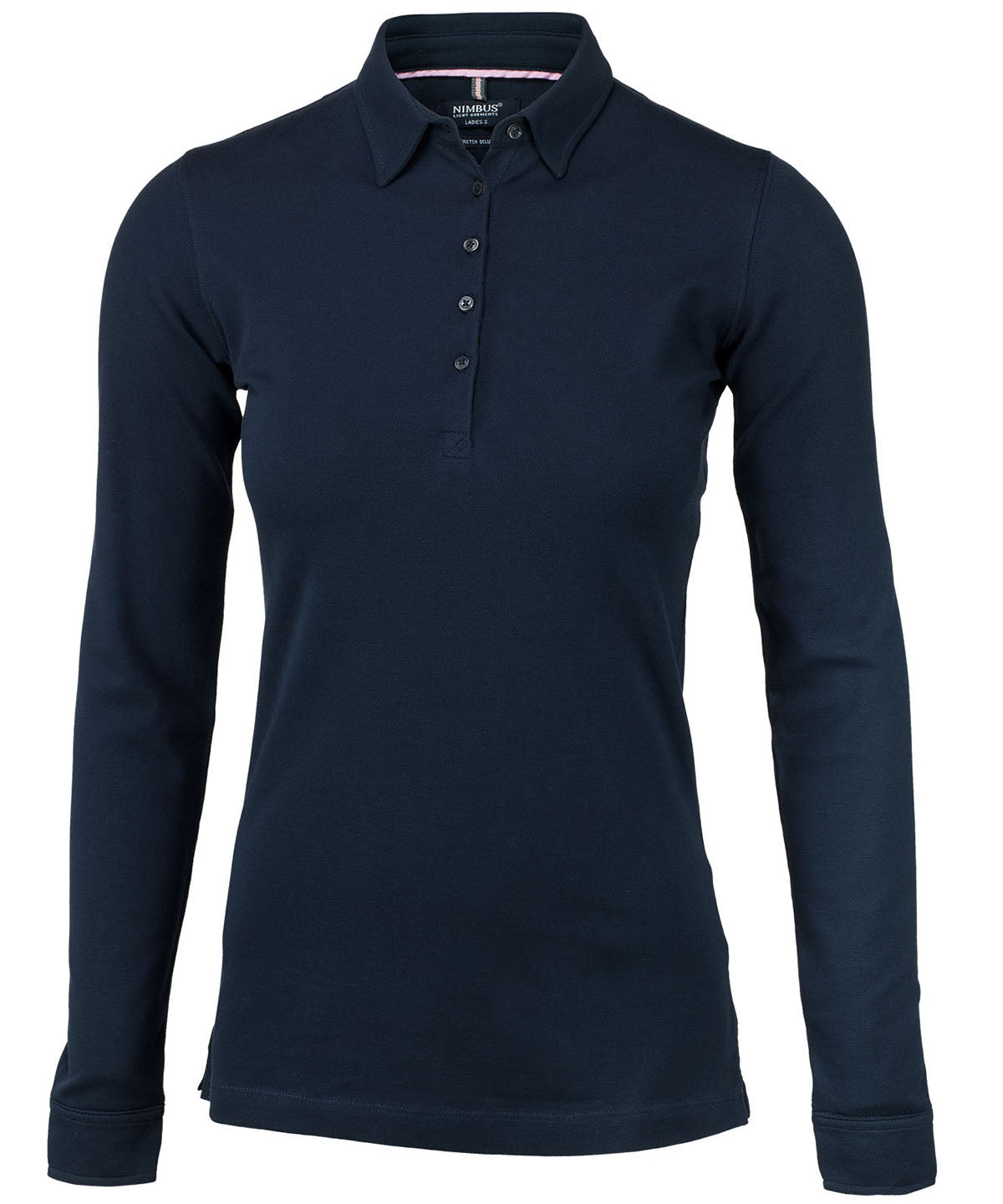 Navy - Women's Carlington deluxe long sleeve polo - GarmentEmbroidery