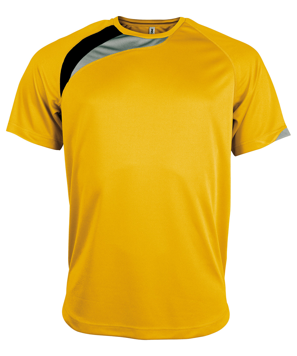 Yellow/Black/Storm Grey - Adults short-sleeved jersey - GarmentEmbroidery