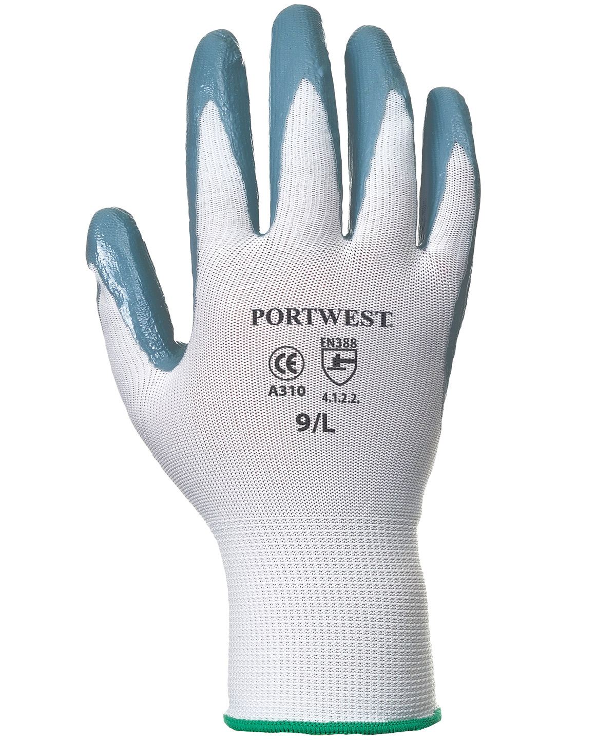 Grey - Flexo grip nitrile glove (A310) - GarmentEmbroidery