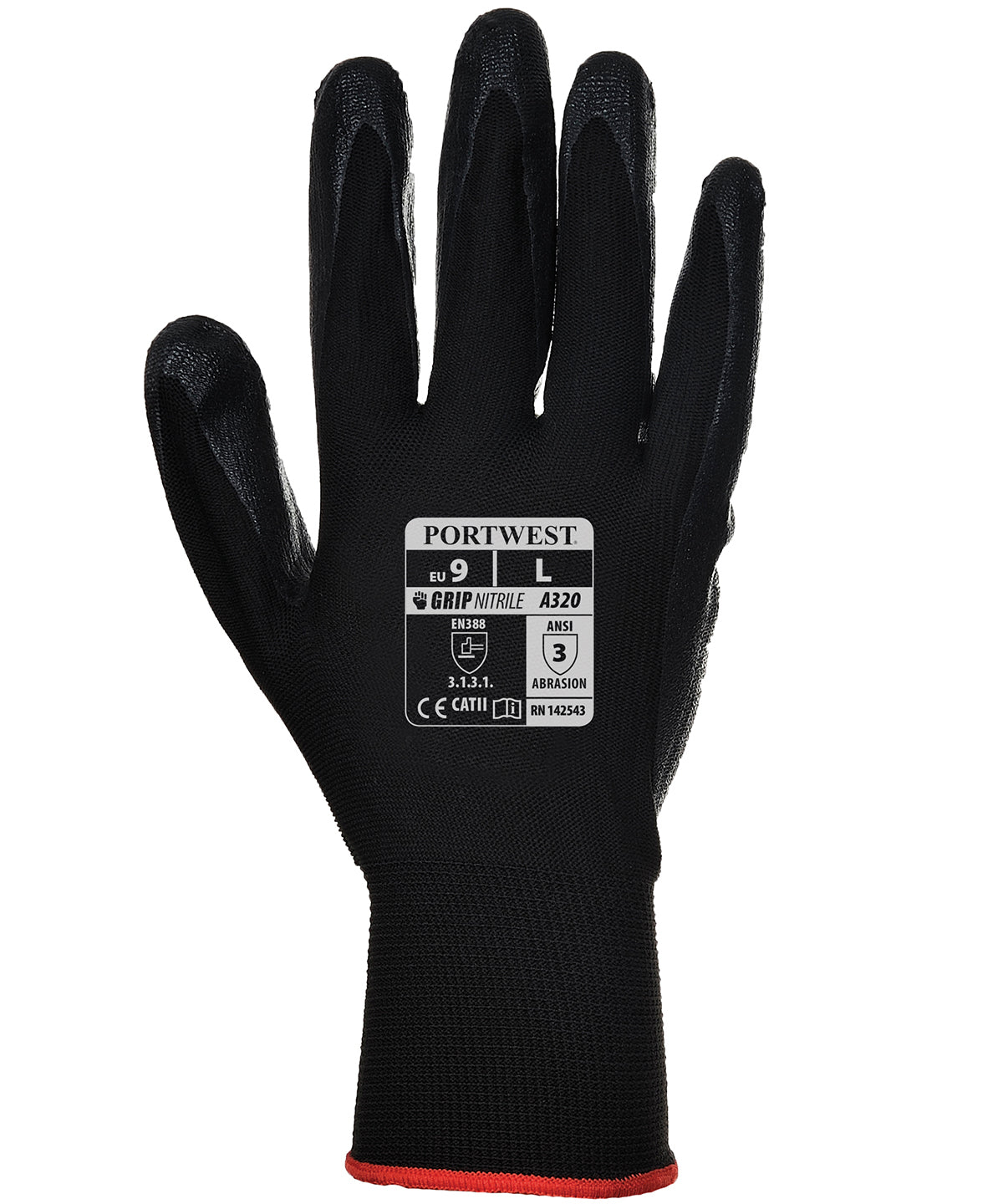 Black - Dexti grip glove (A320) - GarmentEmbroidery