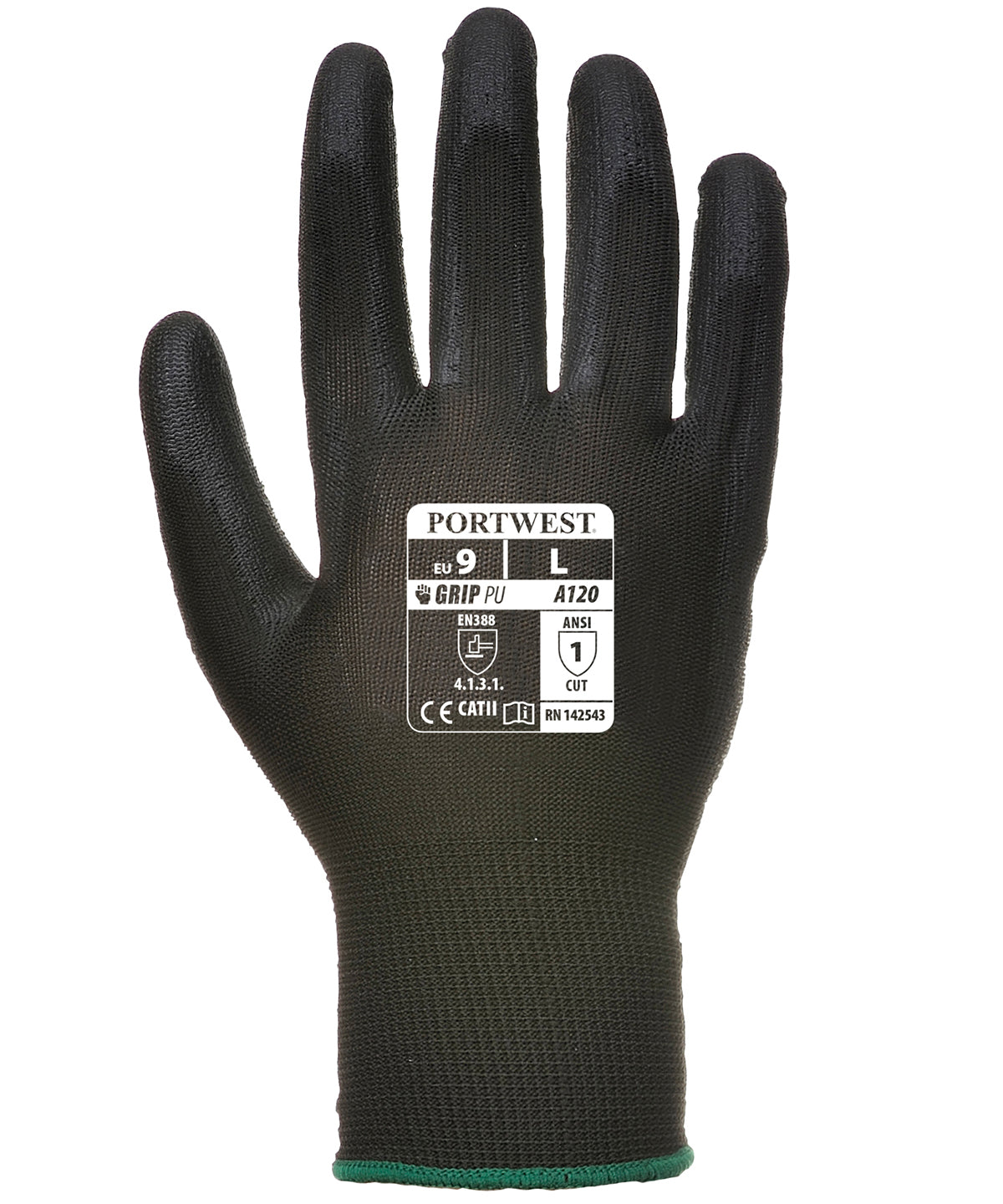 Black - PU palm glove (A120) - GarmentEmbroidery