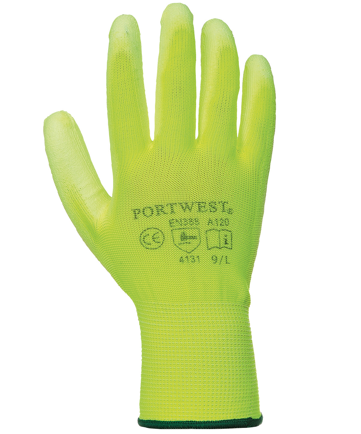 Yellow - PU palm glove (A120) - GarmentEmbroidery