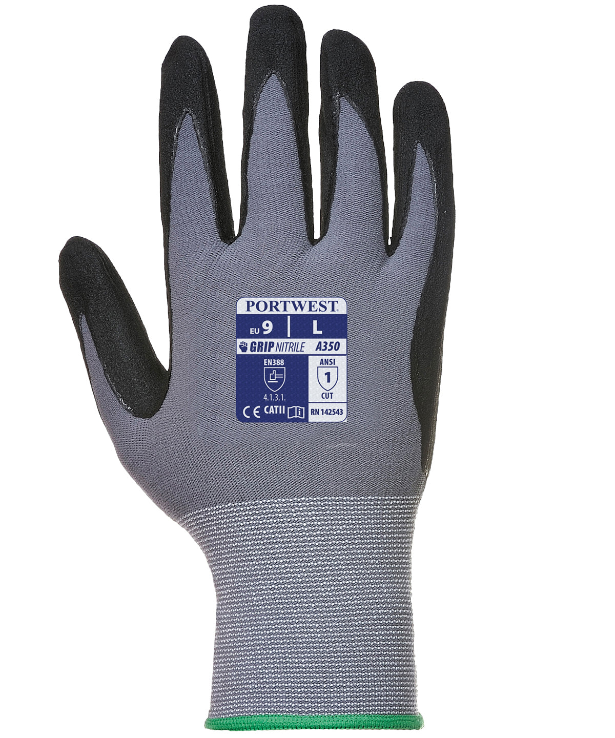 Black - Dermiflex glove (A350) - GarmentEmbroidery