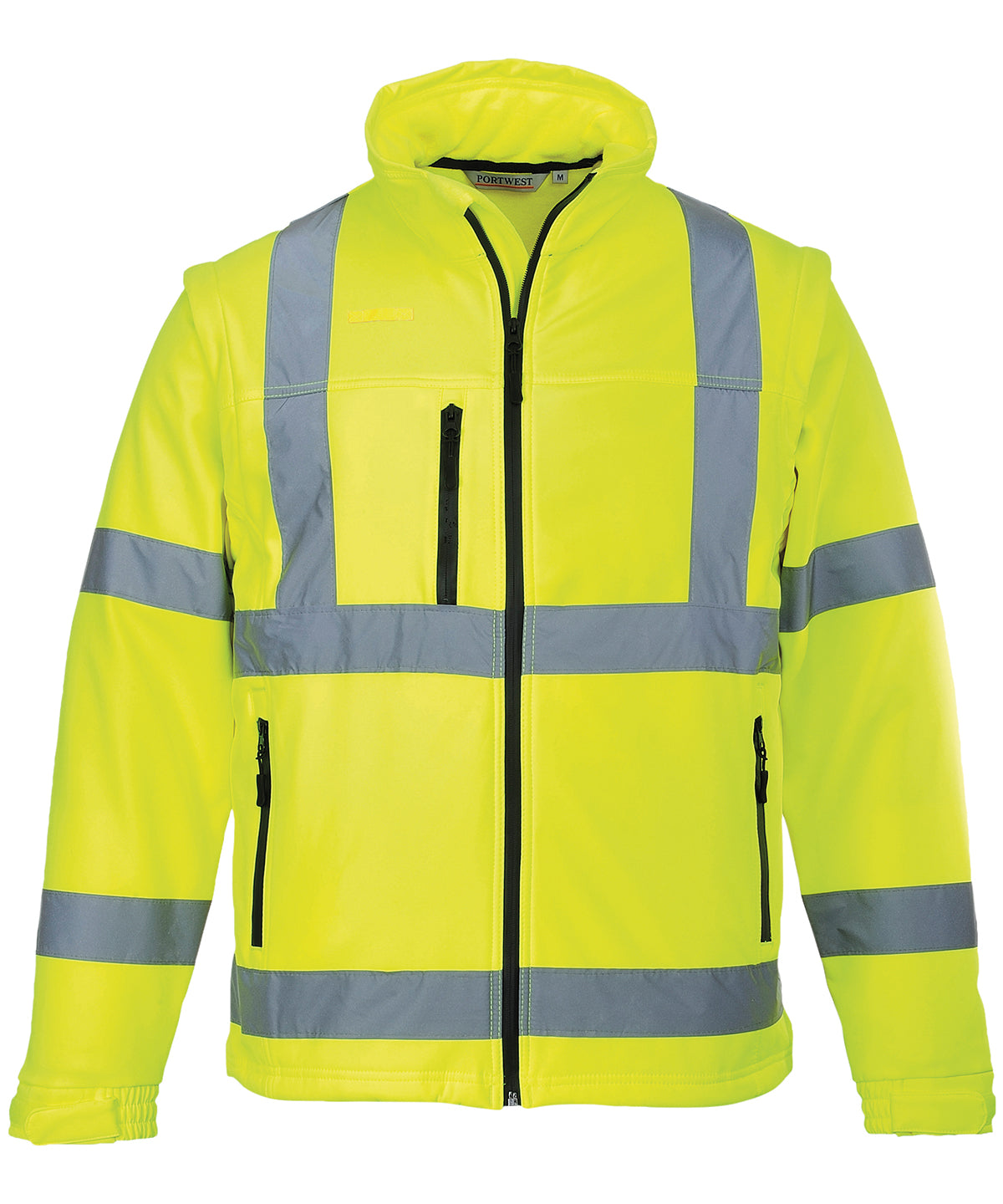 Yellow - Hi-vis softshell jacket (3L) (S428) - GarmentEmbroidery