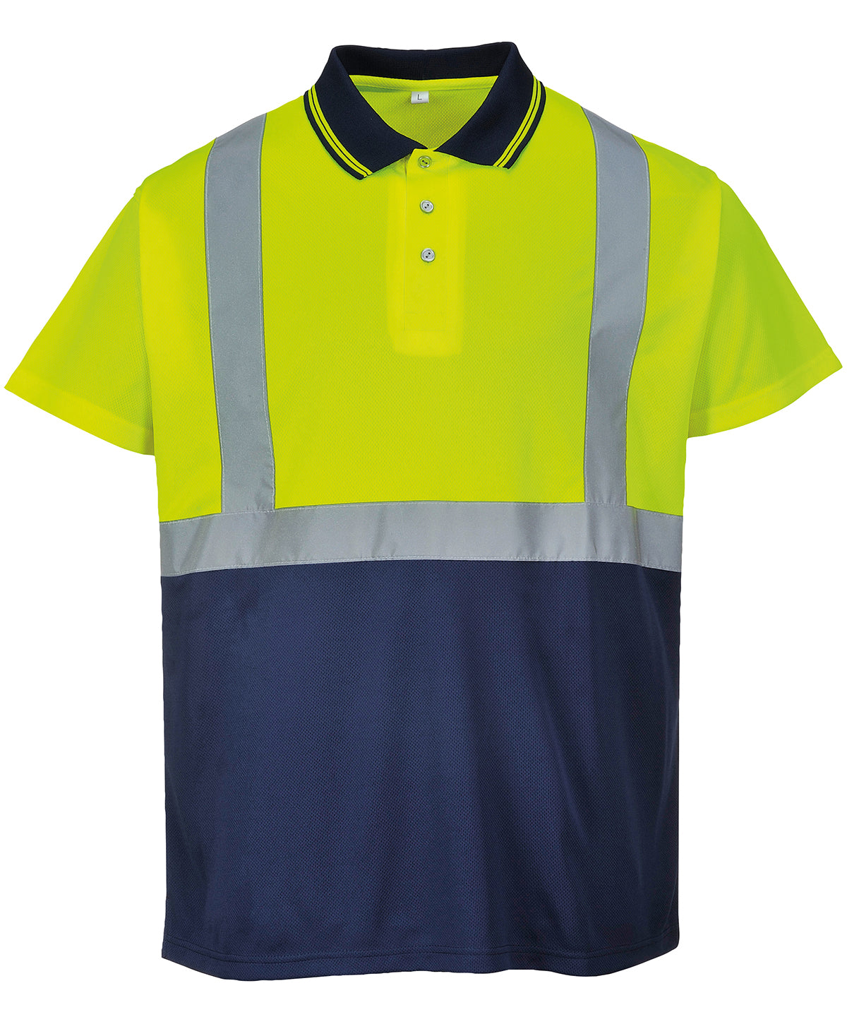 Yellow/Navy - Two-tone polo (S479) - GarmentEmbroidery