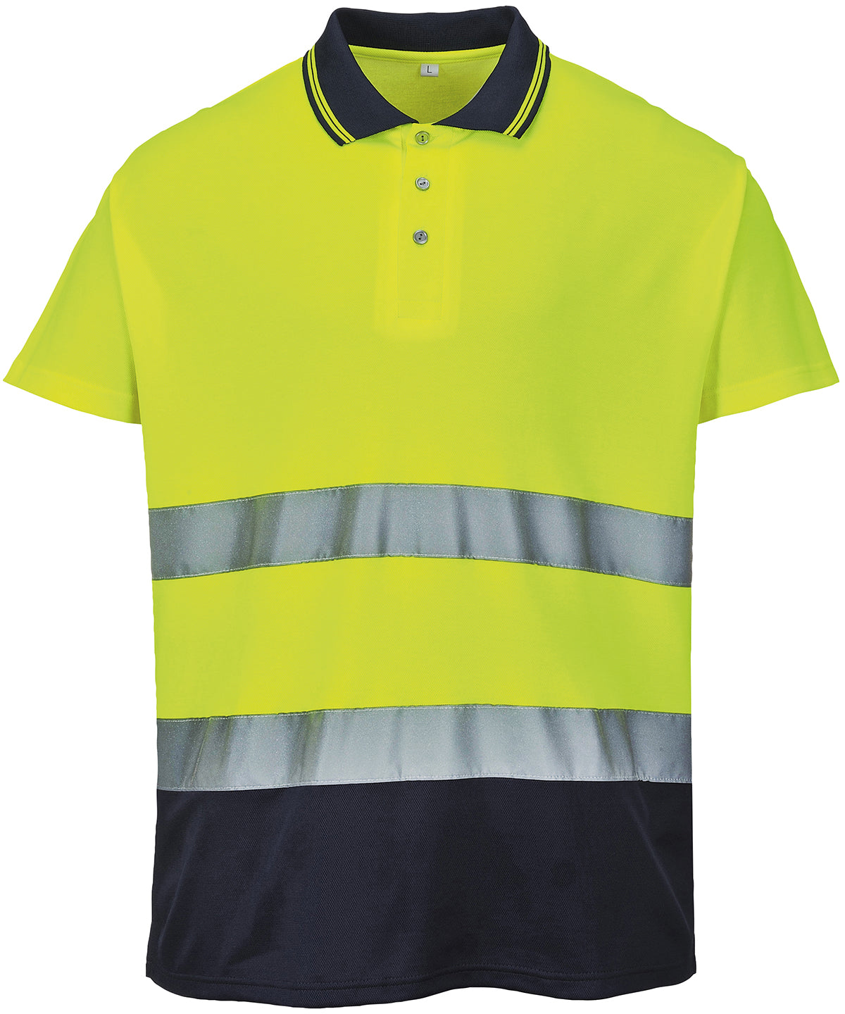 Yellow/Navy - Two-tone cotton Comfort polo (S174) - GarmentEmbroidery