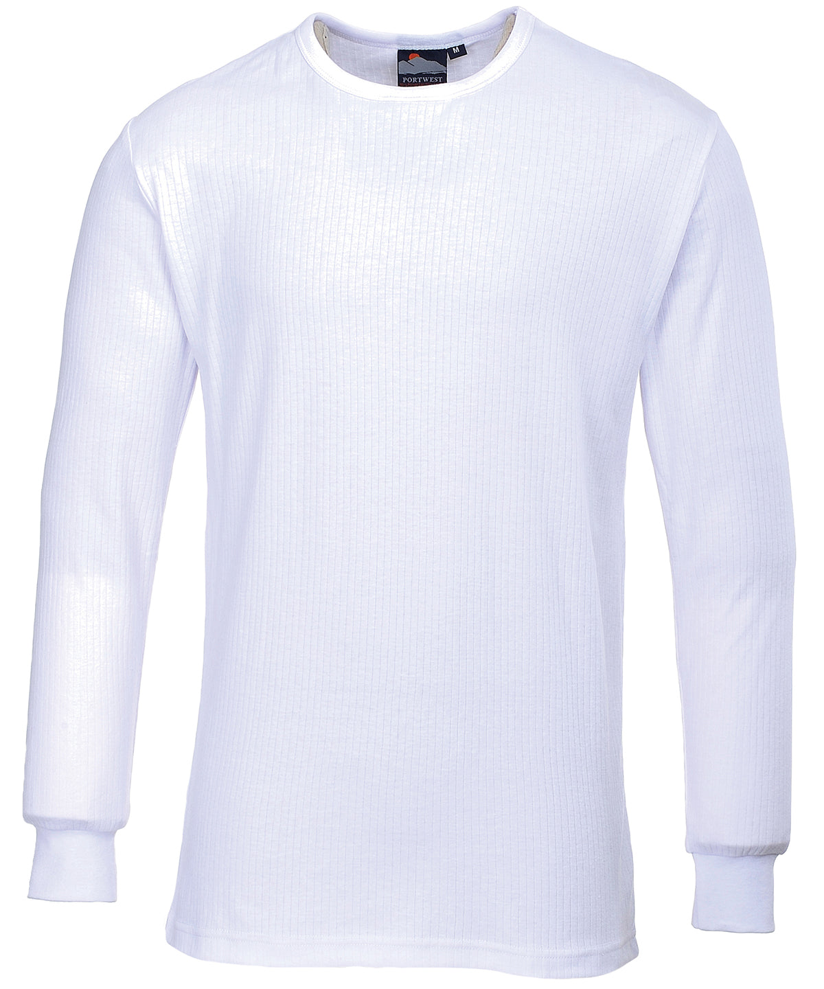 White - Thermal t-shirt long sleeved (B123) - GarmentEmbroidery