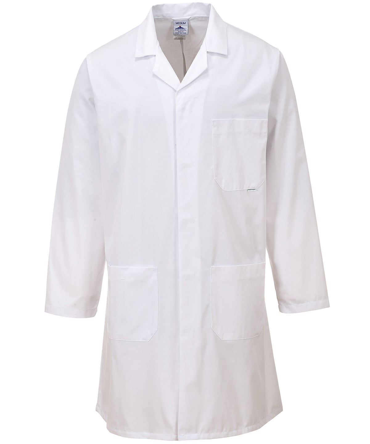 White - Lab coat (2852) - GarmentEmbroidery