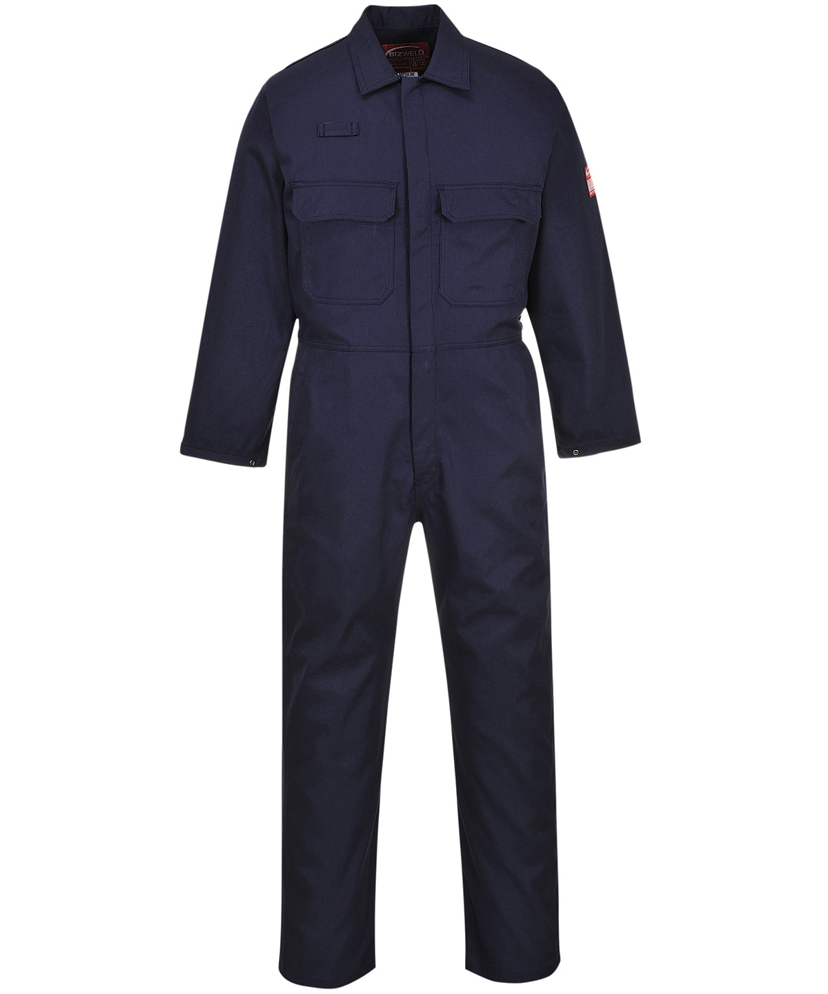 Navy - Bizweld™  flame-resistant coverall (BIZ1) - GarmentEmbroidery