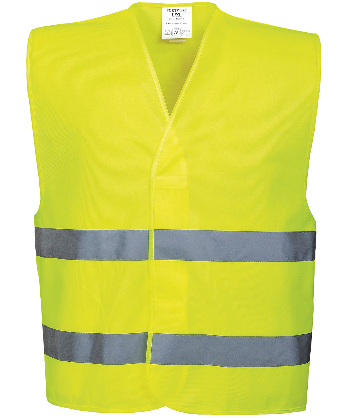 Yellow - Hi-vis two-band vest (C474) - GarmentEmbroidery