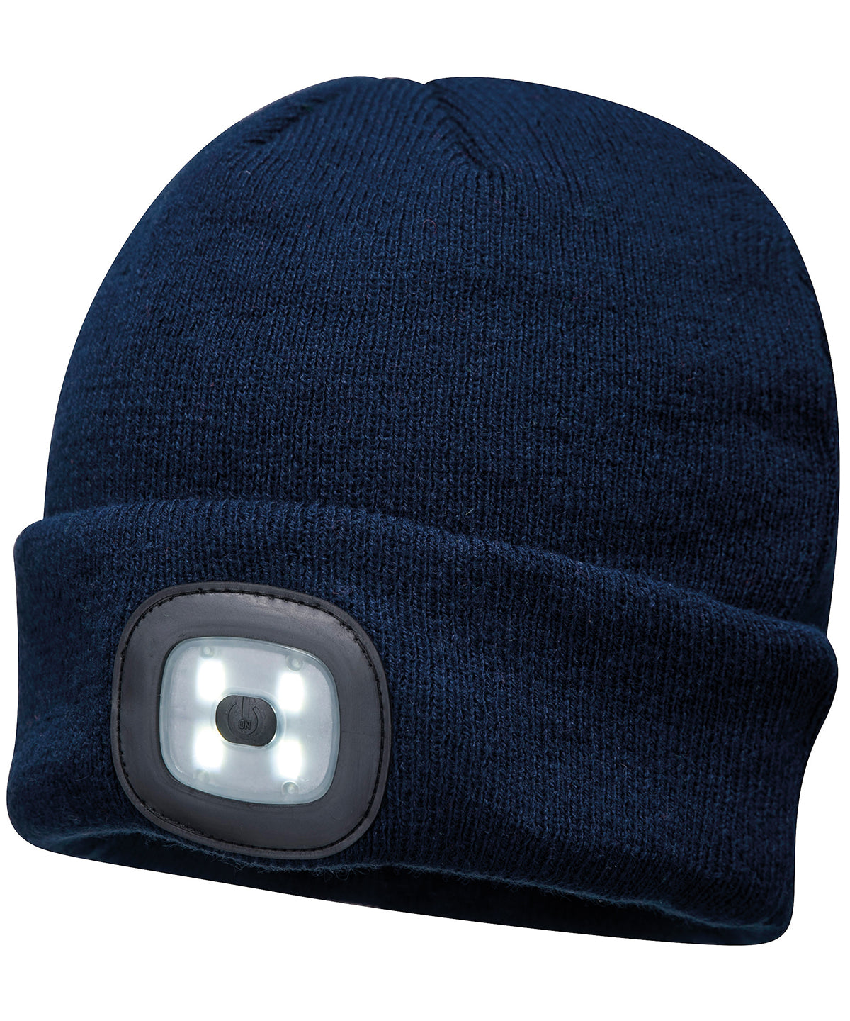 Navy - Beanie LED headlight USB rechargeable (B029) - GarmentEmbroidery