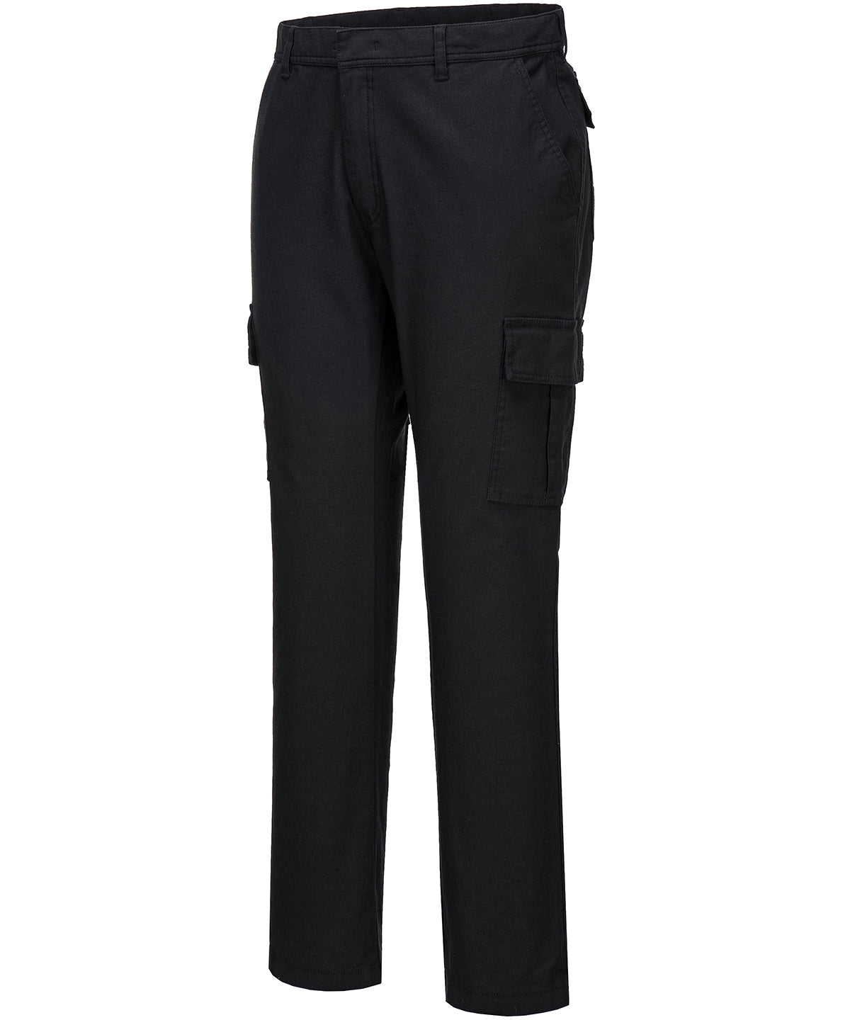 Black - Stretch slim combat trousers (S231) slim fit - GarmentEmbroidery