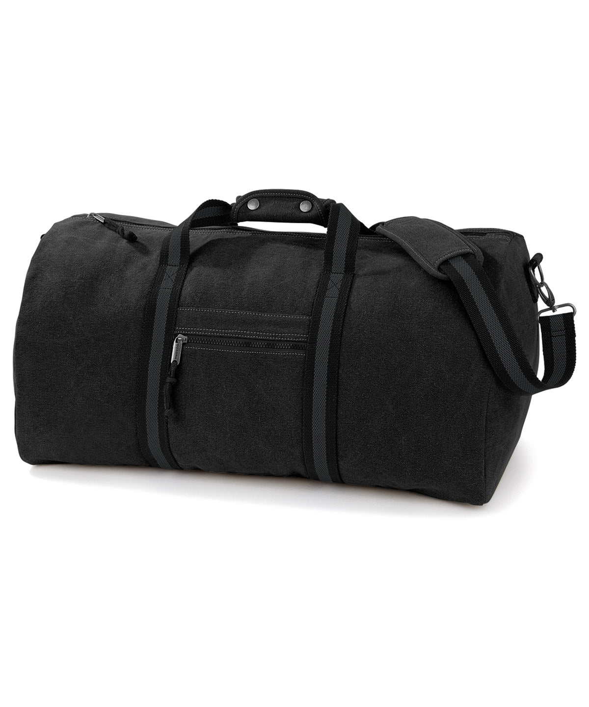 Vintage Black - Vintage canvas holdall - GarmentEmbroidery