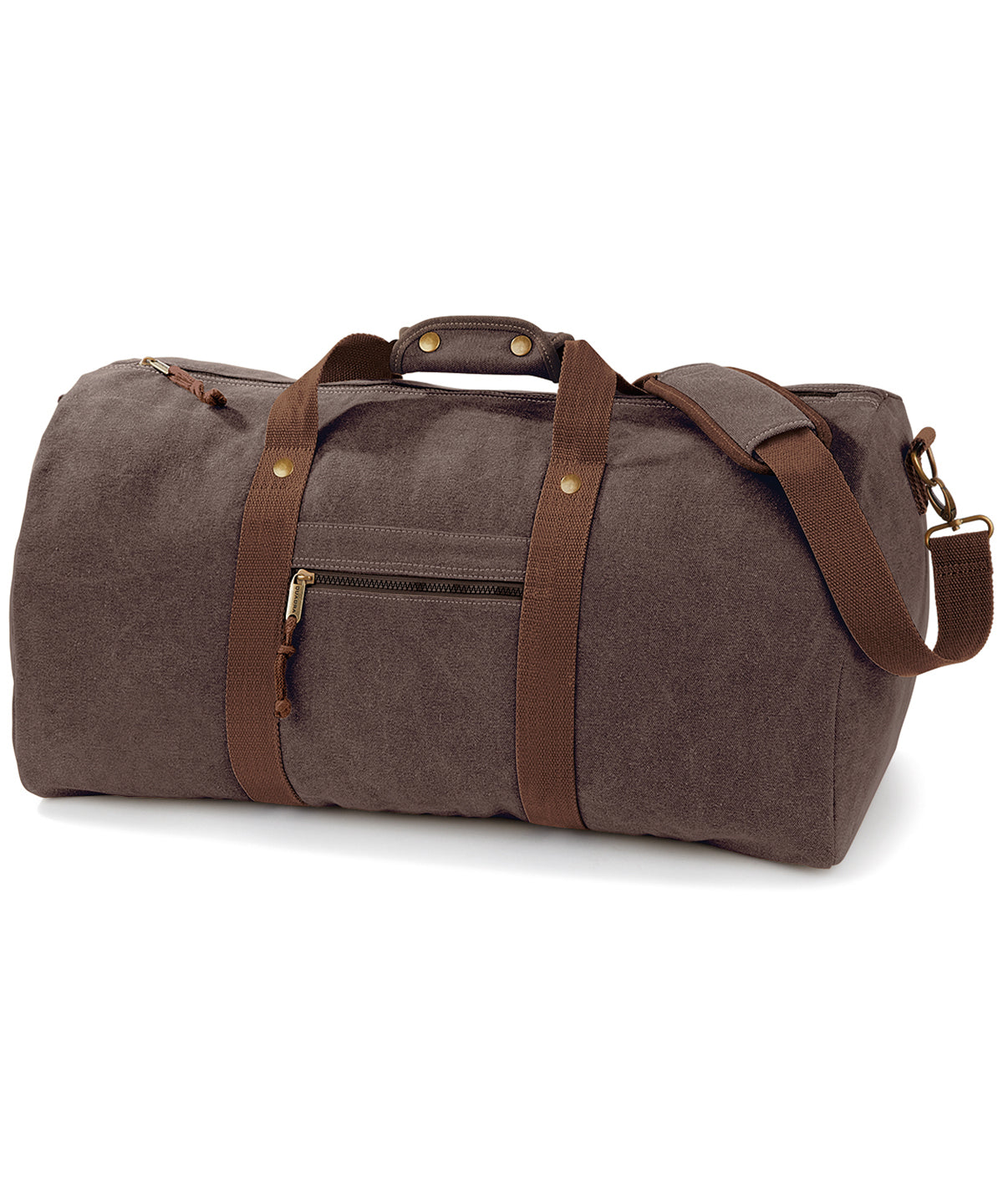 Vintage Brown - Vintage canvas holdall - GarmentEmbroidery