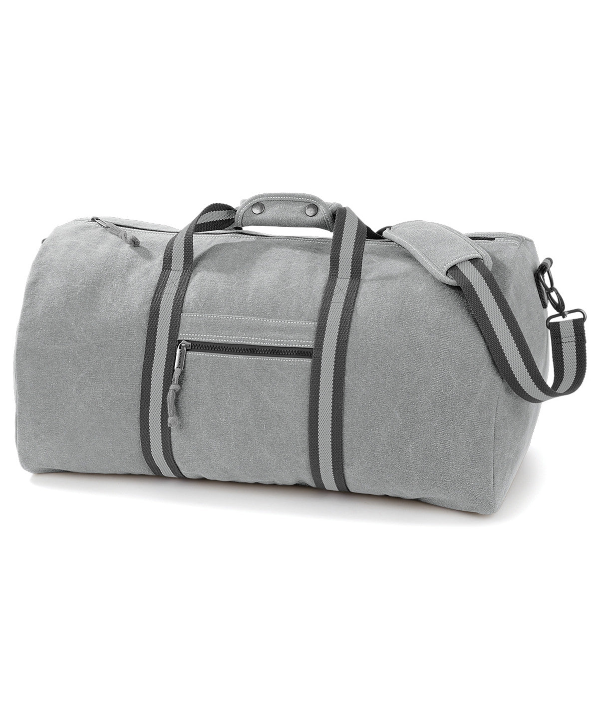 Vintage Light Grey - Vintage canvas holdall - GarmentEmbroidery