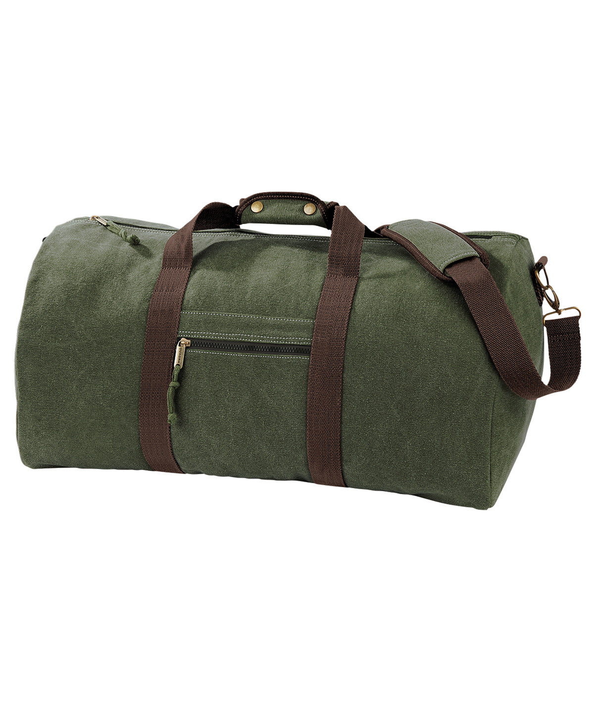 Vintage Military Green - Vintage canvas holdall - GarmentEmbroidery