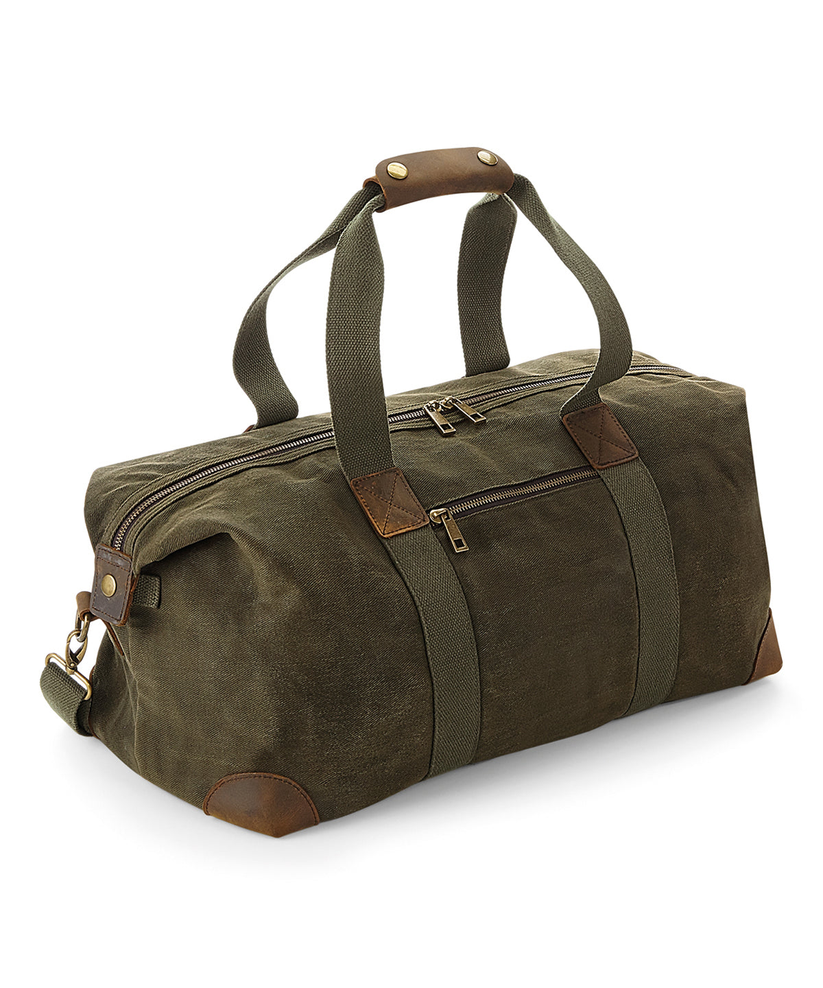 Olive Green - Heritage waxed canvas holdall - GarmentEmbroidery