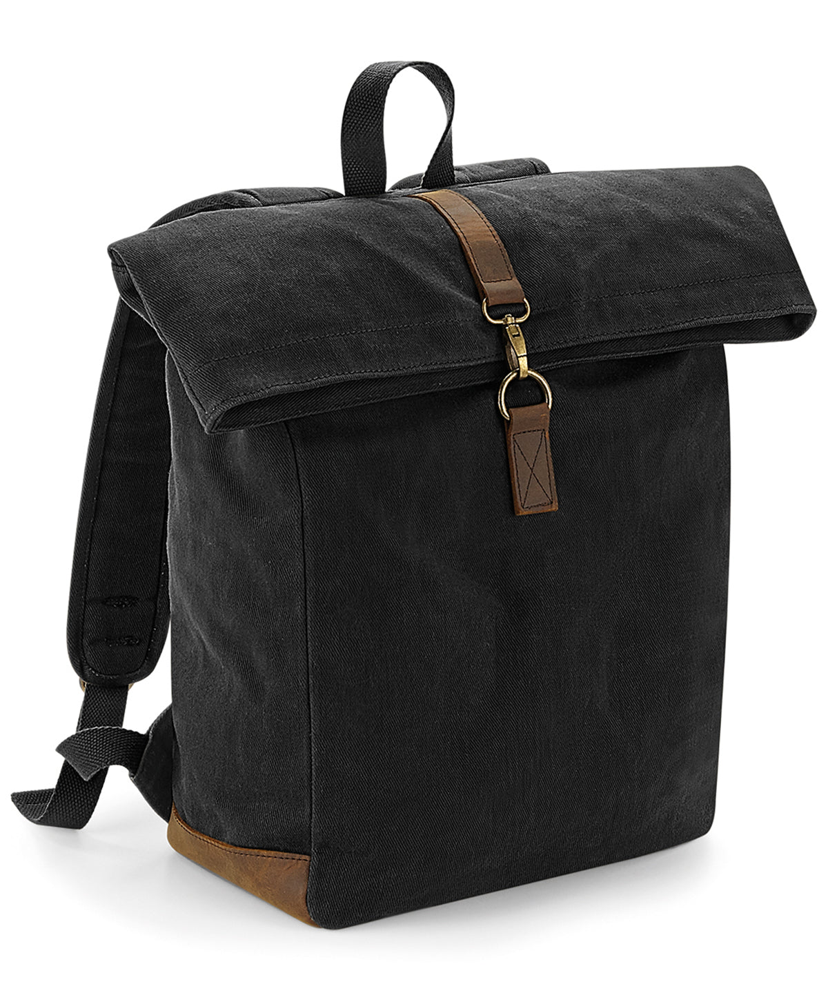 Black - Heritage waxed canvas backpack - GarmentEmbroidery