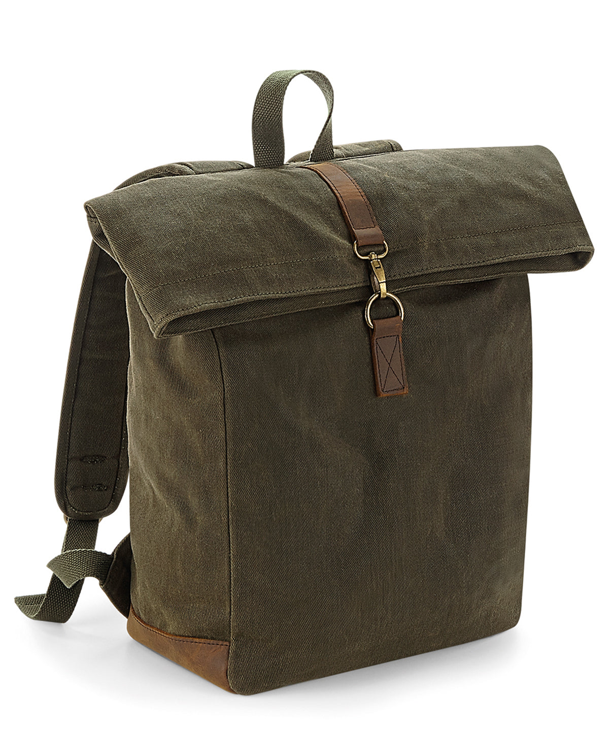 Olive Green - Heritage waxed canvas backpack - GarmentEmbroidery