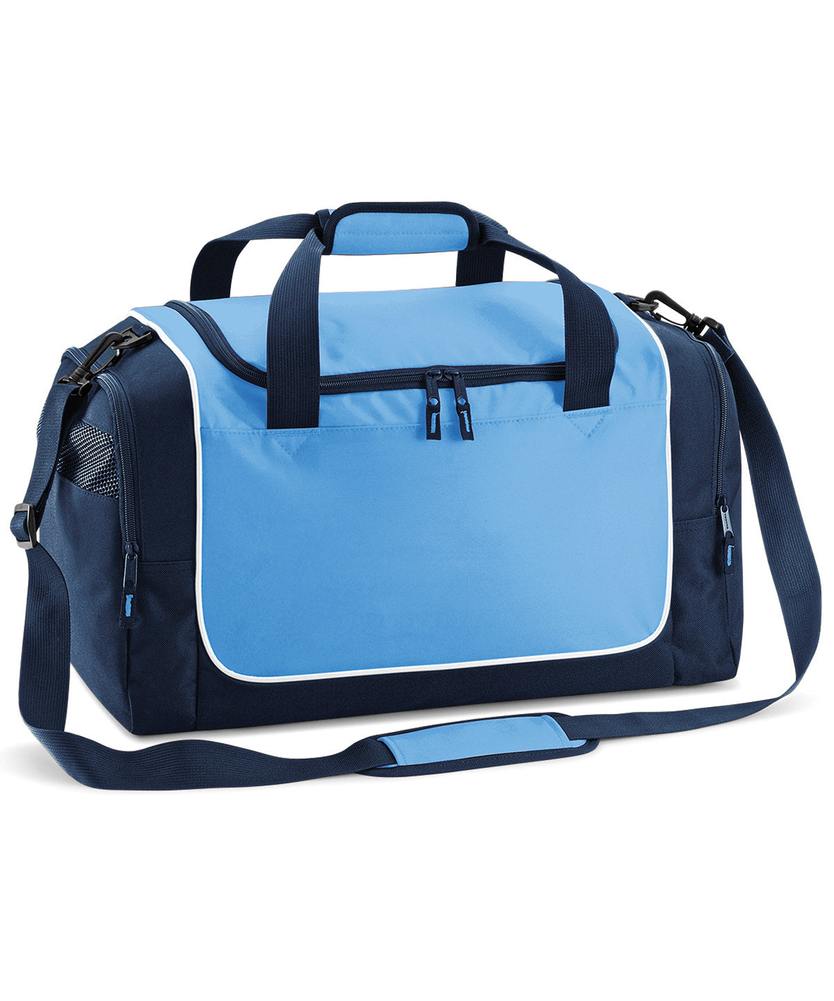 Sky Blue/French Navy/White - Teamwear locker bag - GarmentEmbroidery