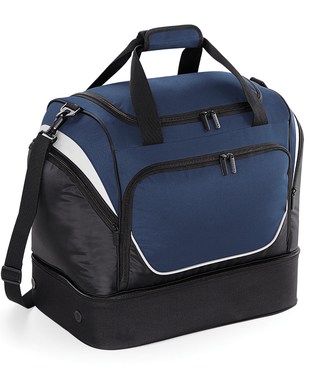 French Navy/Black/White - Pro team hardbase holdall - GarmentEmbroidery